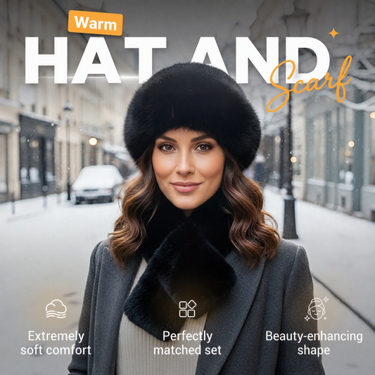 🎩 Winter Plush Scarf & Hat Set