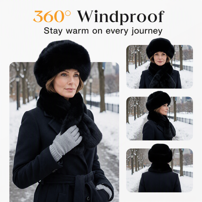 🎩 Winter Plush Scarf & Hat Set