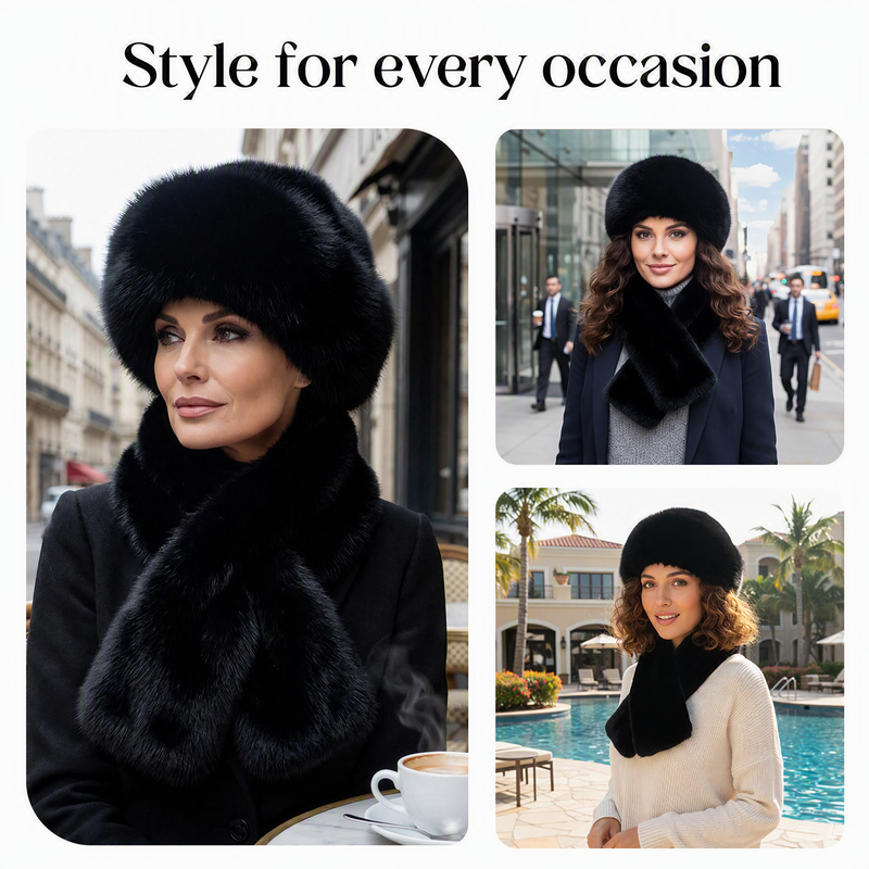 🎩 Winter Plush Scarf & Hat Set