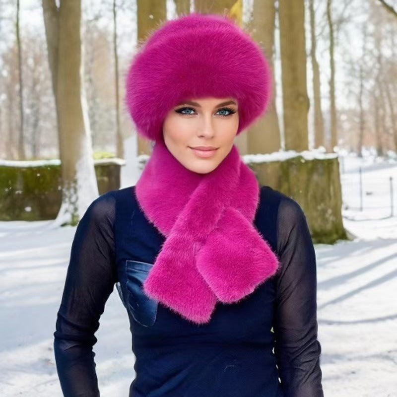 🎩 Winter Plush Scarf & Hat Set