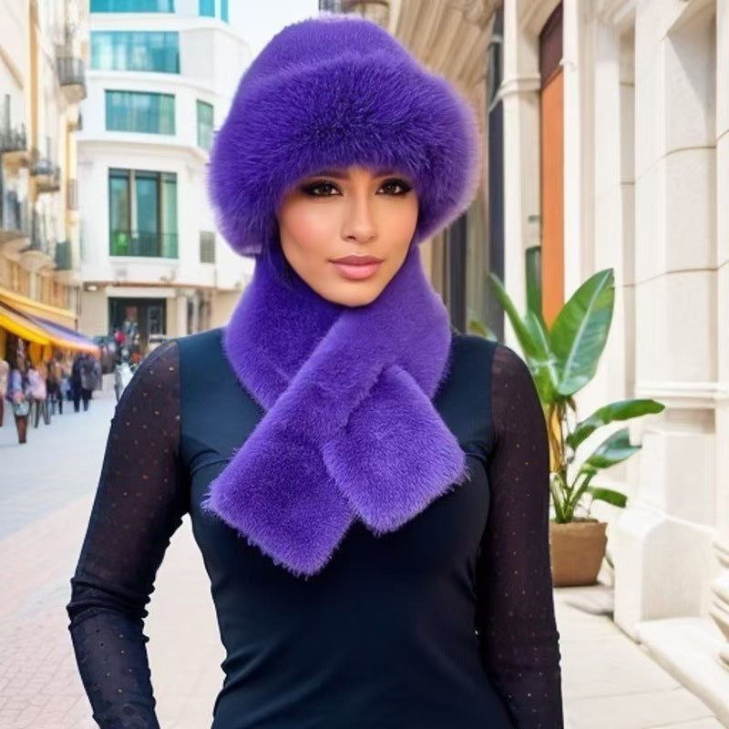 🎩 Winter Plush Scarf & Hat Set
