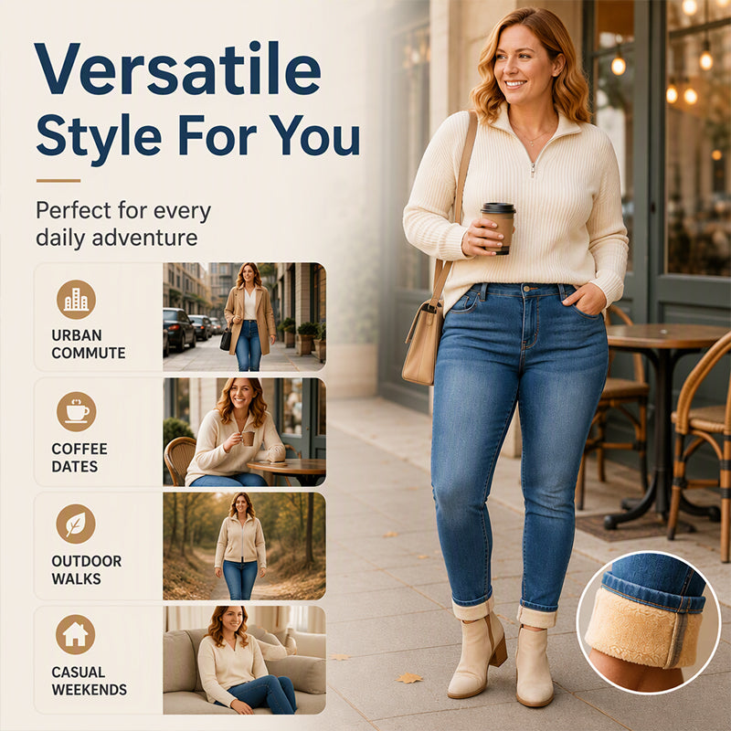Women's Casual Stretchy High-Waisted Jeans