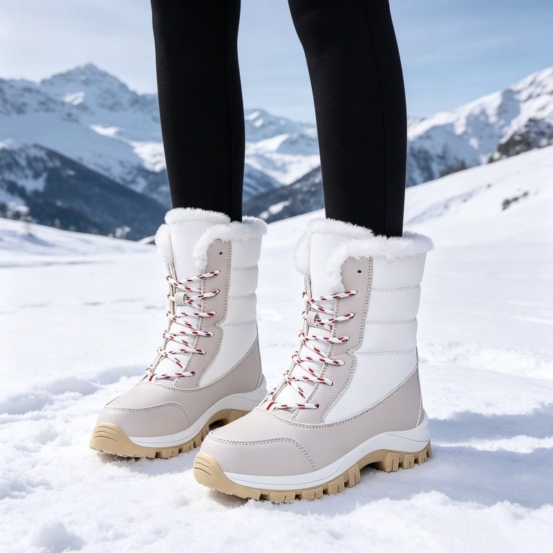 👢 Women's Waterproof Plush-Lined Mid-Calf Snow Boots