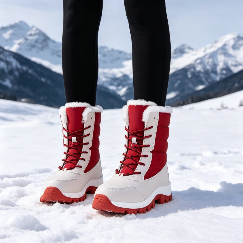 👢 Women's Waterproof Plush-Lined Mid-Calf Snow Boots