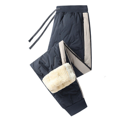 Men's Windproof Thermal Pants with Elastic Cuffs