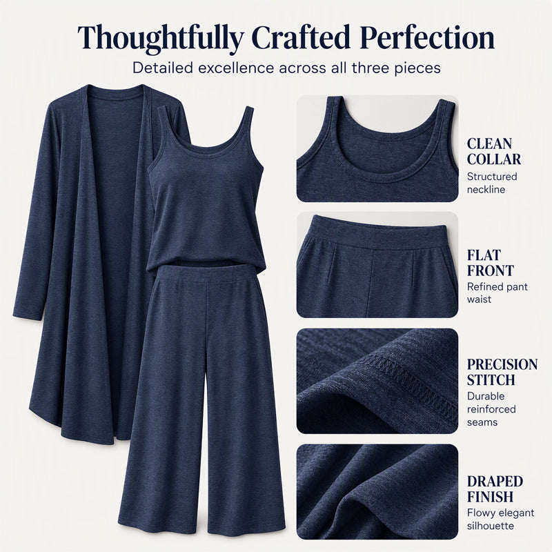 👗Elegant 3-Piece Set, Effortless Styling – Women's Long Sleeve Elegant Set ✨