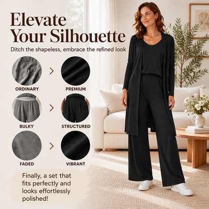 👗Elegant 3-Piece Set, Effortless Styling – Women's Long Sleeve Elegant Set ✨