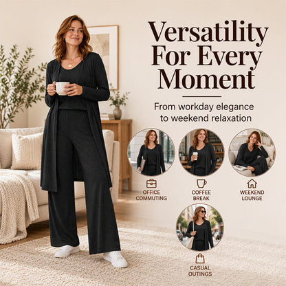 👗Elegant 3-Piece Set, Effortless Styling – Women's Long Sleeve Elegant Set ✨