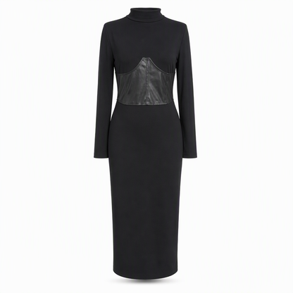 Sculpted Waist, Elegant Curve – Women's Ribbed Bodycon Dress ✨