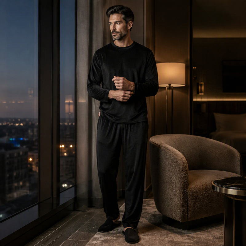 🖤Black Friday Sale:50% OFF🖤Men's Cozy Thermal Velvet Pajama Set
