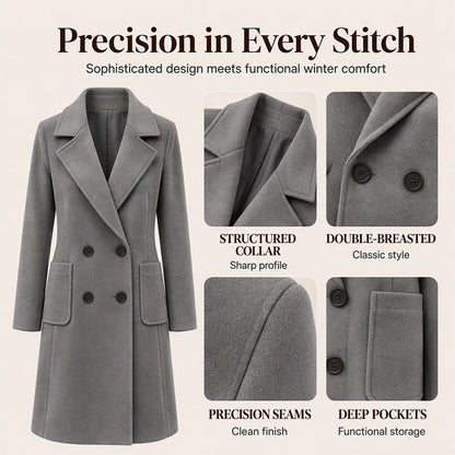 💖Black Friday Mega Deal – 50% off!💖Women's Double-Breasted Woolen Coat