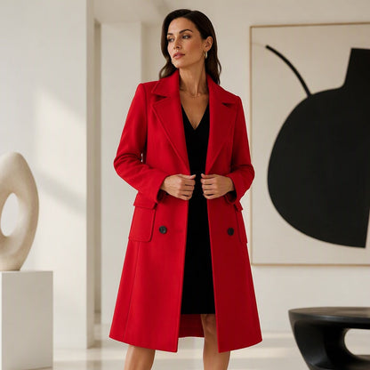 💖Black Friday Mega Deal – 50% off!💖Women's Double-Breasted Woolen Coat