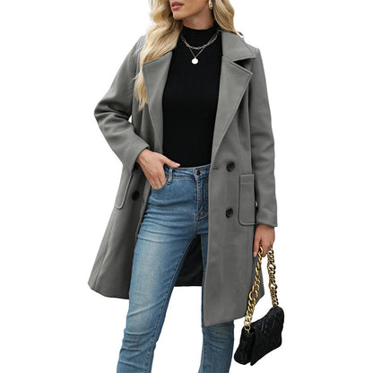 💖Black Friday Mega Deal – 50% off!💖Women's Double-Breasted Woolen Coat