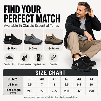 Men's Winter Plush-Lined Walking Shoes