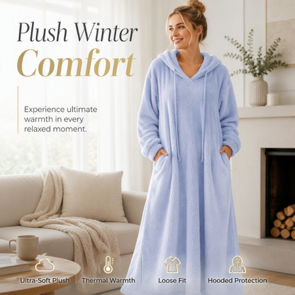 ❄️Winter Hot Sale 50% OFF🔥Women’s Casual Plush Hooded Lounge Dress