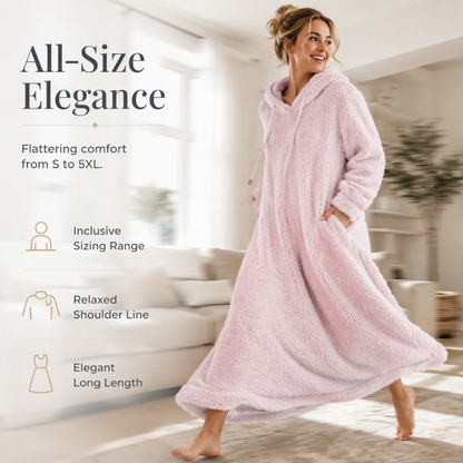 ❄️Winter Hot Sale 50% OFF🔥Women’s Casual Plush Hooded Lounge Dress