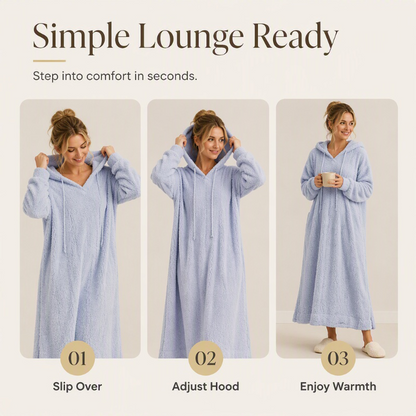 ❄️Winter Hot Sale 50% OFF🔥Women’s Casual Plush Hooded Lounge Dress