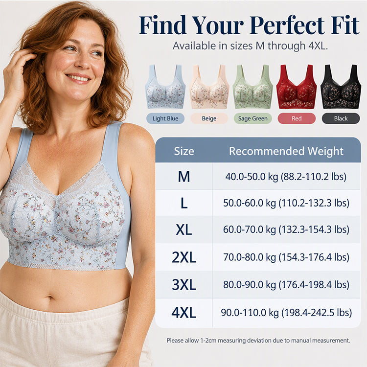 💖Black Friday Mega Deal – 50% off!💖🎀Women's Seamless Floral Lace Support Bra