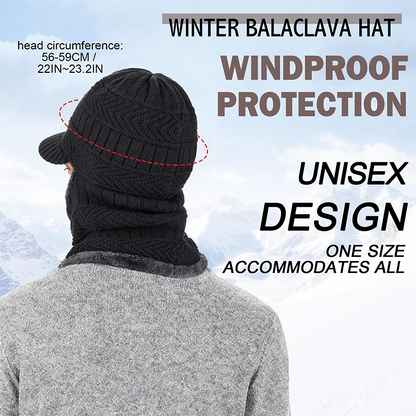 3-in-1 Winter Balaclava, Insulated Hood with Protective Goggles