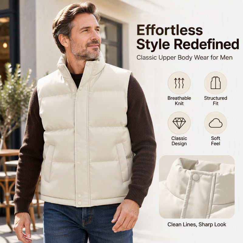 Youth Stand Collar Windproof  Thermal Vest