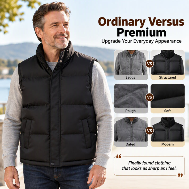 Youth Stand Collar Windproof  Thermal Vest