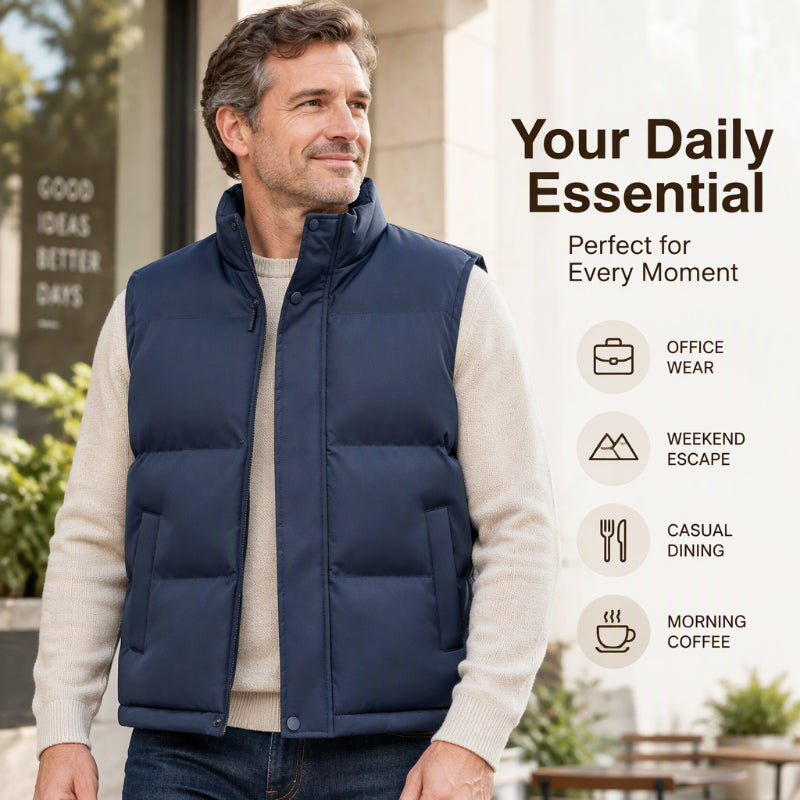 Youth Stand Collar Windproof  Thermal Vest