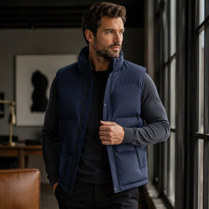 Youth Stand Collar Windproof  Thermal Vest