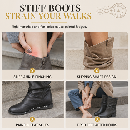 Women's Knee-High Retro Chunky-Heeled Cowboy Boots