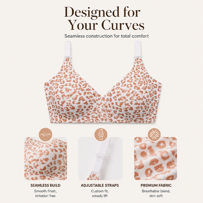 👙🐆Women's Leopard Print Wireless Push-Up Bra