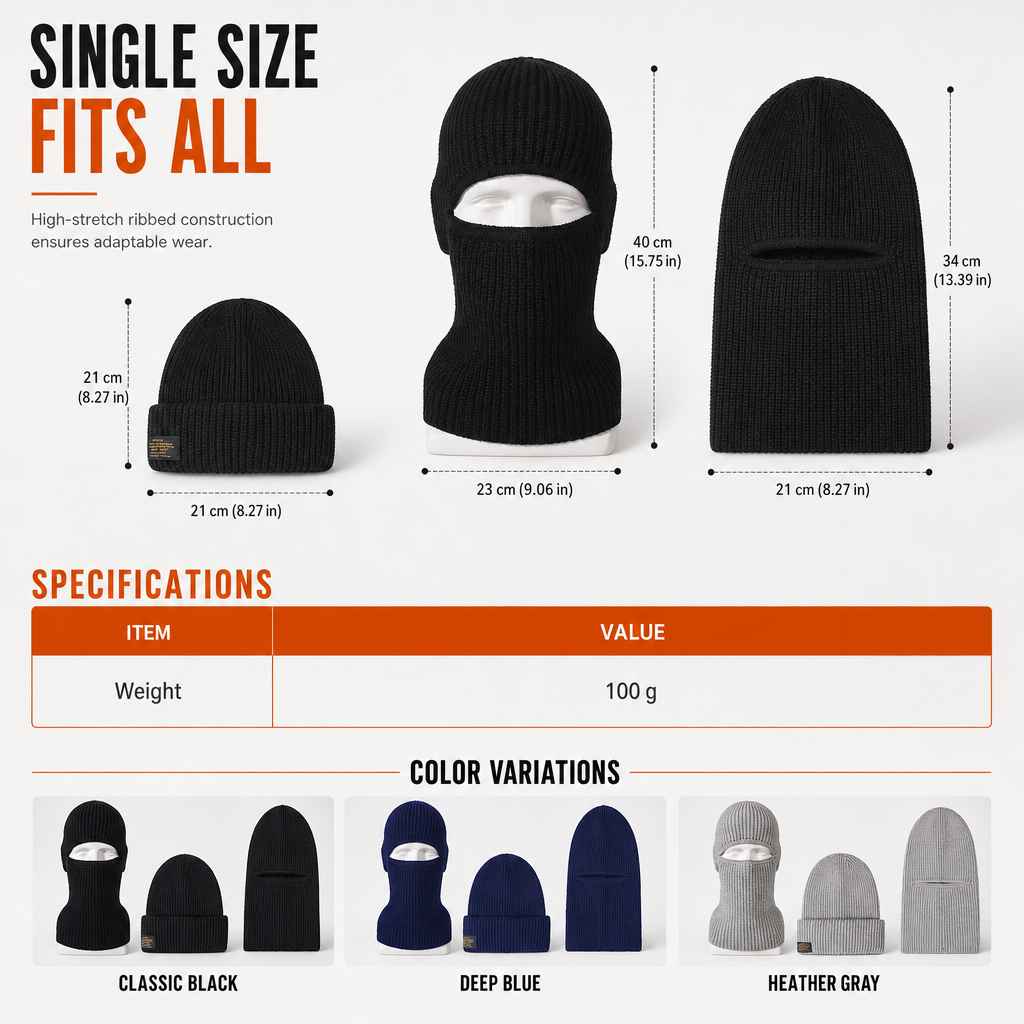 Warm and Windproof Winter Knit Hat