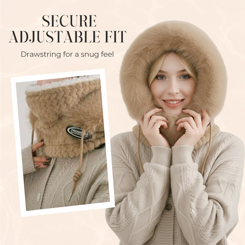Women's 3-in-1 Winter Hooded Scarf Mask