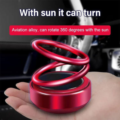 Solární rotační dvojitý kruhový závěsný automobilový aromaterapeutický ornament