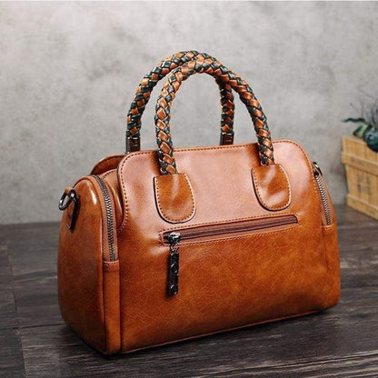 Dámská kožená taška s velkou kapacitou